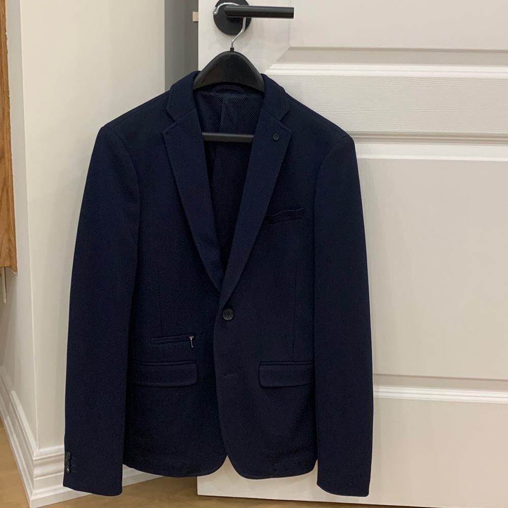 ZARA MENS CASUAL NAVY BLAZER - SIZE 36R